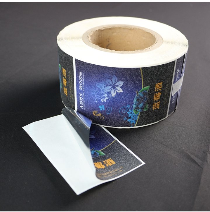 Laser Hot-Stamped PE Wine Bottle Labels on Rolls
